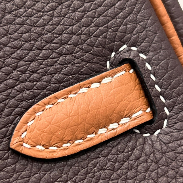 HM 25S BIRKIN 25 CM IN DARK BROWN COWHIDE WITH KEY GOLD