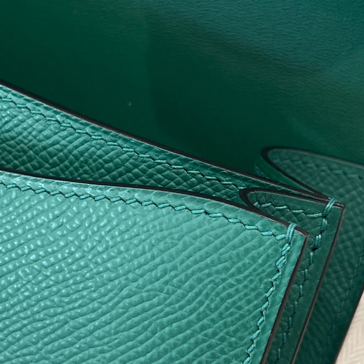 HM 25S CONSTANCE 19 CM IN DARK GREEN EPSOM WITH GOLD HARDWARE