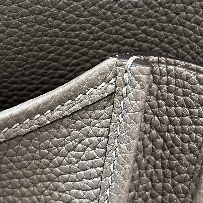 HM 26S EVELYNE BAG 29CM IN DARK BROWN CALFSKIN