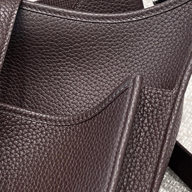 HM 26S EVELYNE BAG 29CM IN BROWN CALFSKIN
