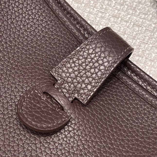 HM 26S EVELYNE BAG 29CM IN BROWN CALFSKIN