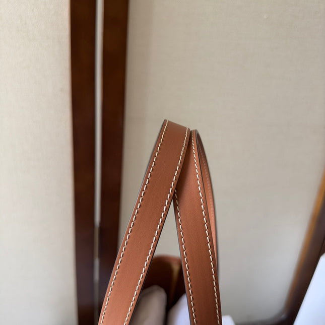 CELINE 26S TOTE BAG 26 IN DARK BROWN CALFSKIN WITH PRINTED PATTERN