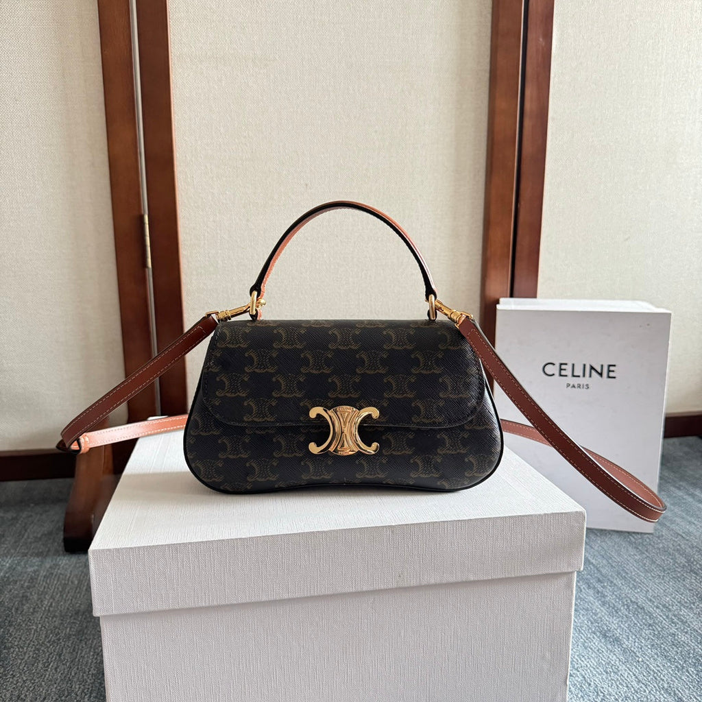 TEEN LOLA 20 IN BLACK TRIOMPHE CANVAS GOLD HARDWARE