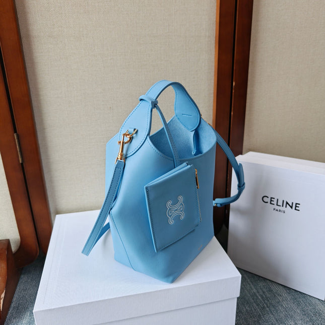 CELINE 26S HOBO BAG 31 IN SKY BLUE CALFSKIN