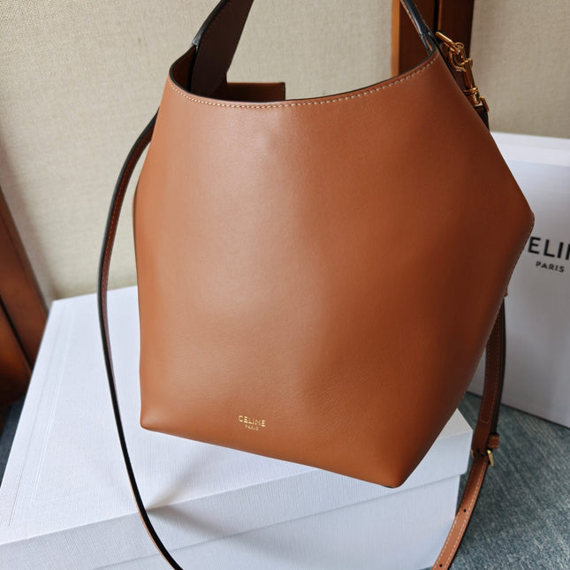CELINE 26S HOBO BAG 31 IN BROWN CALFSKIN