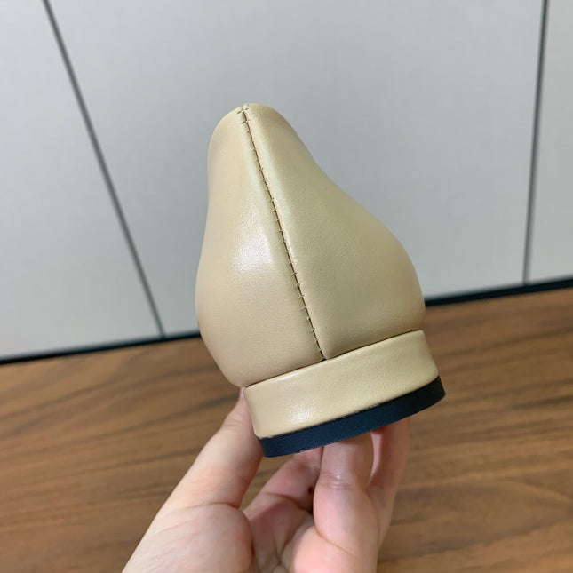 LP 26S BALLET FLATS IN BEIGE CALFSKIN