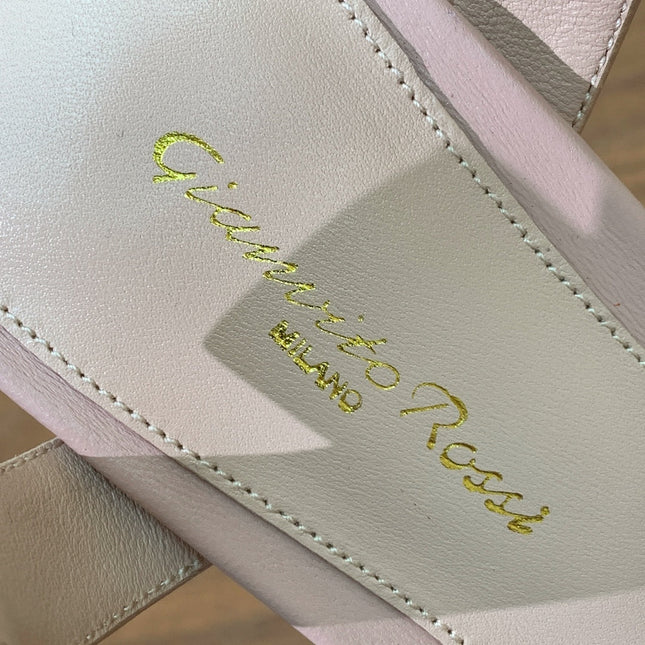 GIANVITO ROSSI 26S PLATFORM SANDALS 115 MM IN NUDE PINK CALFSKIN