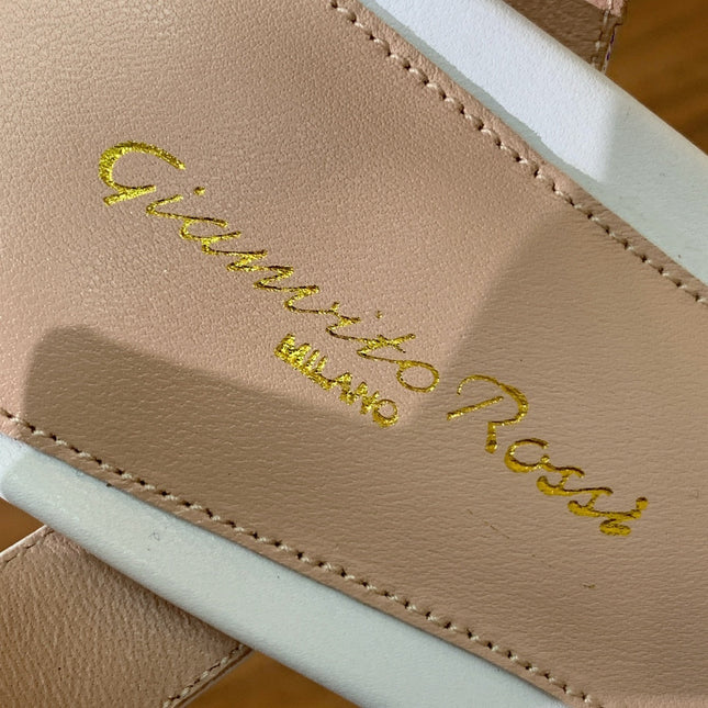 GIANVITO ROSSI 26S PLATFORM SANDALS 115 MM IN WHITE CALFSKIN