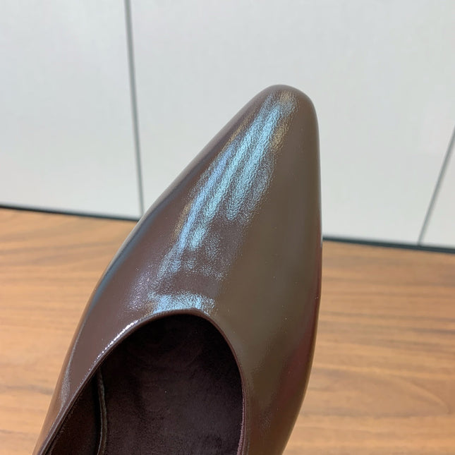 LP 26S BALLET FLATS IN DARK BROWN CALFSKIN