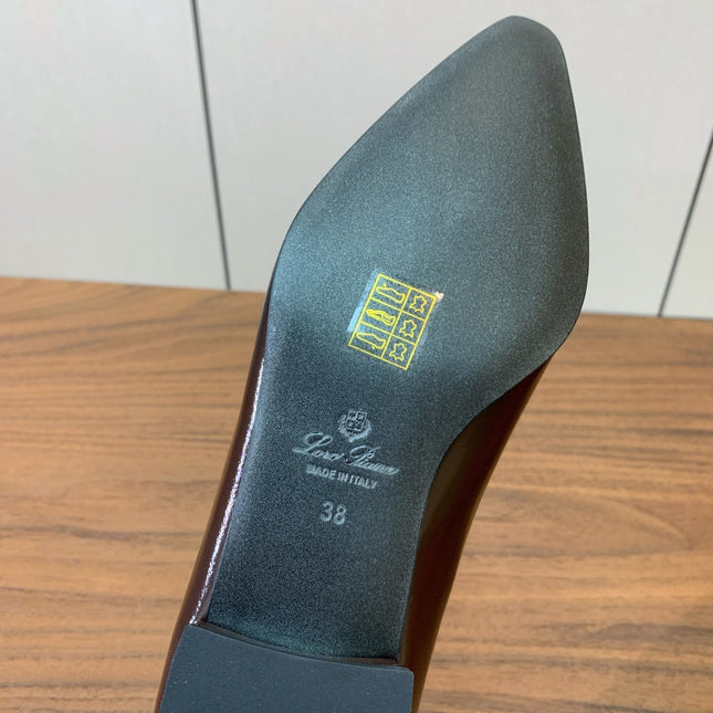 LP 26S BALLET FLATS IN DARK BROWN CALFSKIN