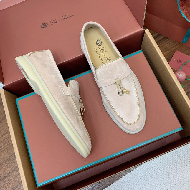LP SUMMER CHARMS WALK LOAFERS IN LIGHT PINK SUEDE