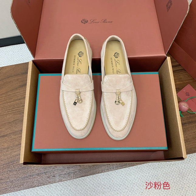 LP SUMMER CHARMS WALK LOAFERS IN LIGHT PINK SUEDE