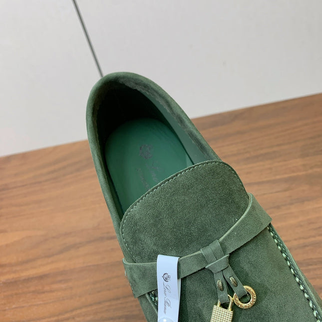 LP 26S SUMMER CHARMS WALK LOAFER IN SEA GREEN SUEDE GOLD HARDWARE