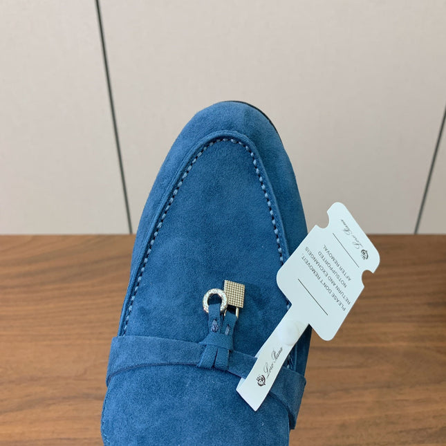LP 26S SUMMER CHARMS WALK LOAFER IN DARK BLUE SUEDE SILVER HARDWARE
