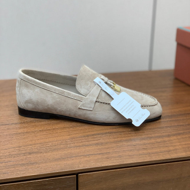 LP 26S SUMMER CHARMS WALK LOAFER IN LIGHT BROWN SUEDE GOLD HARDWARE