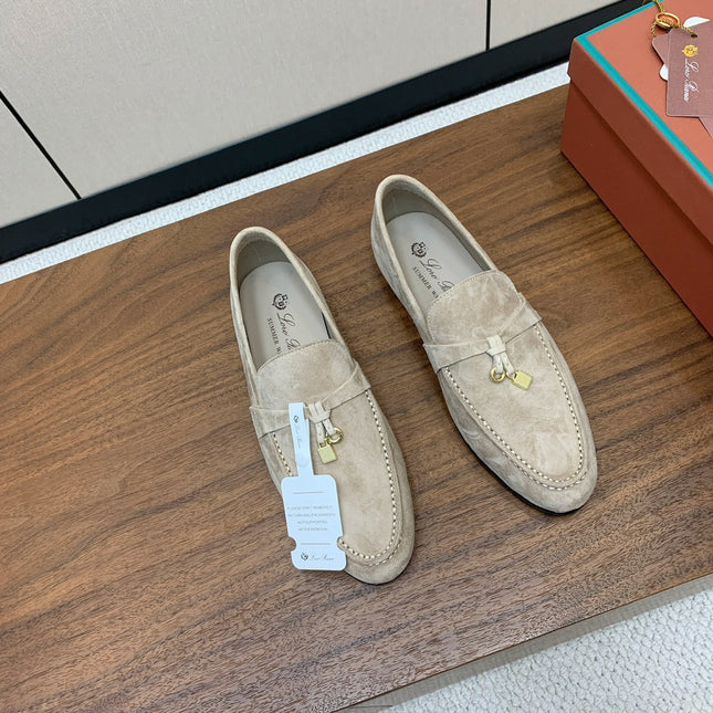 LP 26S SUMMER CHARMS WALK LOAFER IN LIGHT BROWN SUEDE GOLD HARDWARE