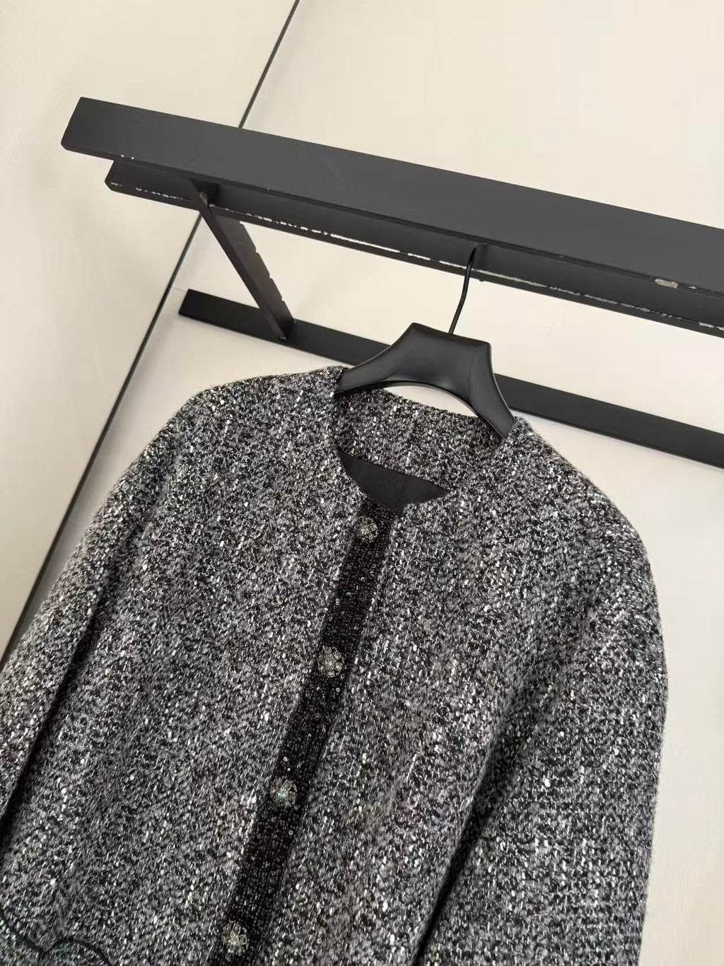 CHANEL 25S LONG TWEED COAT 422