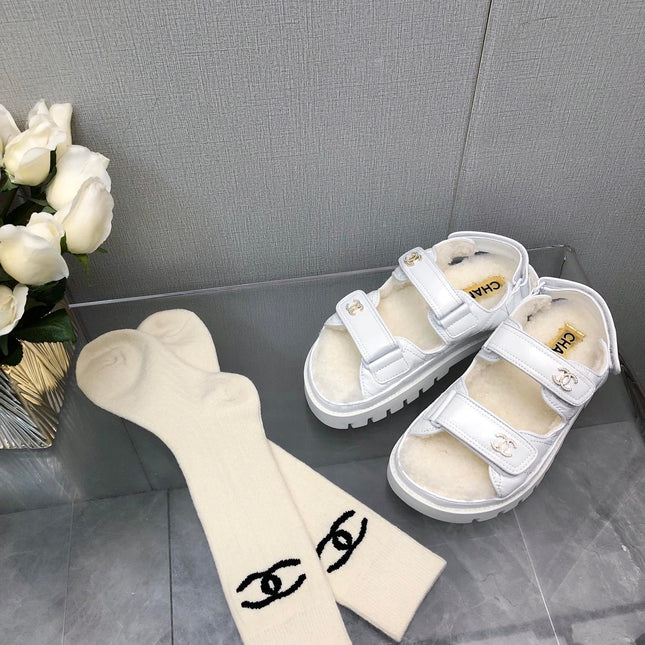 DAD SANDAL WHITE LAMBSKIN
