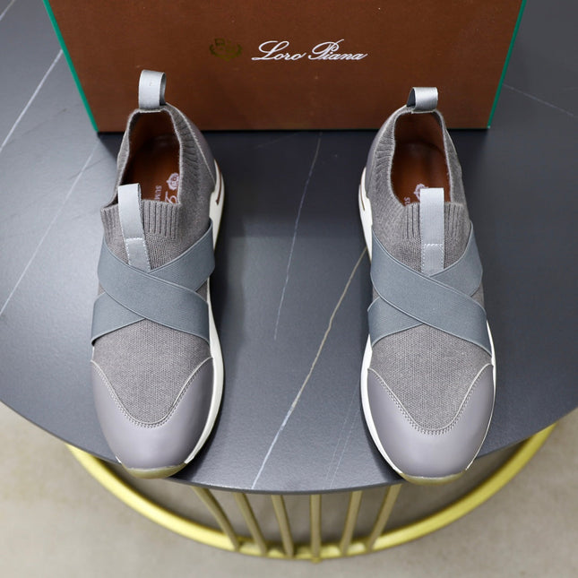 LP 360 KNITTED CASUAL SNEAKERS GRAY WOOL