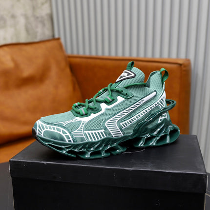PRA RUNNING SHOES BLADE IN COOL GREEN BREATHABLE MESH