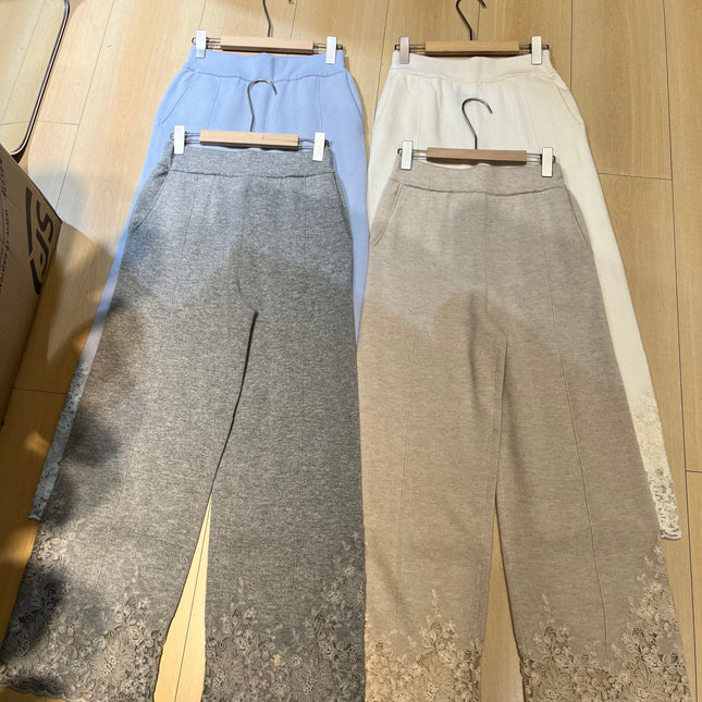 LP 26S EMBROIDERED CASHMERE PANTS 628
