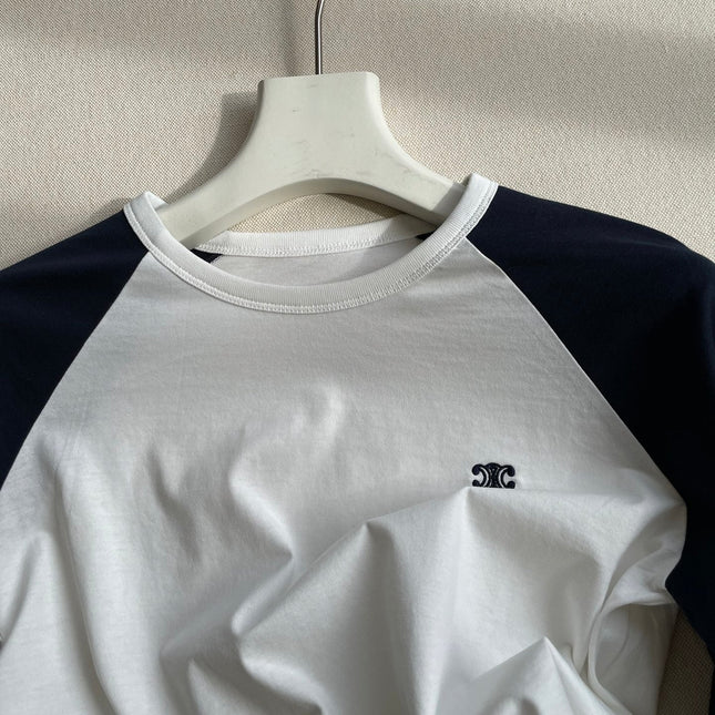 CELINE 26S CROPPED LONG-SLEEVE T-SHIRT 438