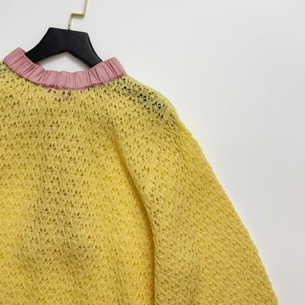 VALENTINO 26S SHORT-SLEEVE KNIT SWEATER 334