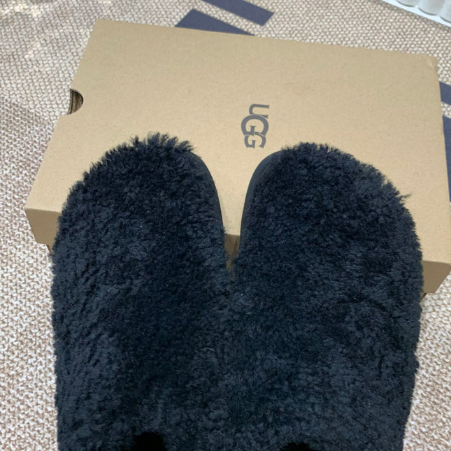 TASMAN MAXI CURLY IN BLACK SUEDE AND SHEARLING