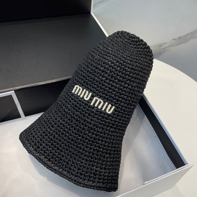 MIUMIU 26S WOVEN BUCKET HAT 339647