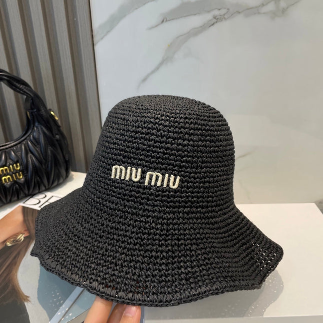 MIUMIU 26S WOVEN BUCKET HAT 339647