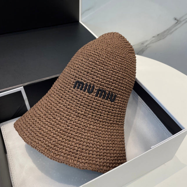 MIUMIU 26S WOVEN BUCKET HAT 339648