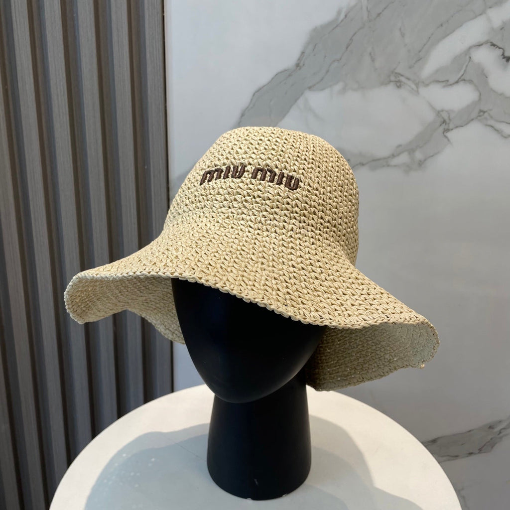 MIUMIU 26S WOVEN BUCKET HAT 339649