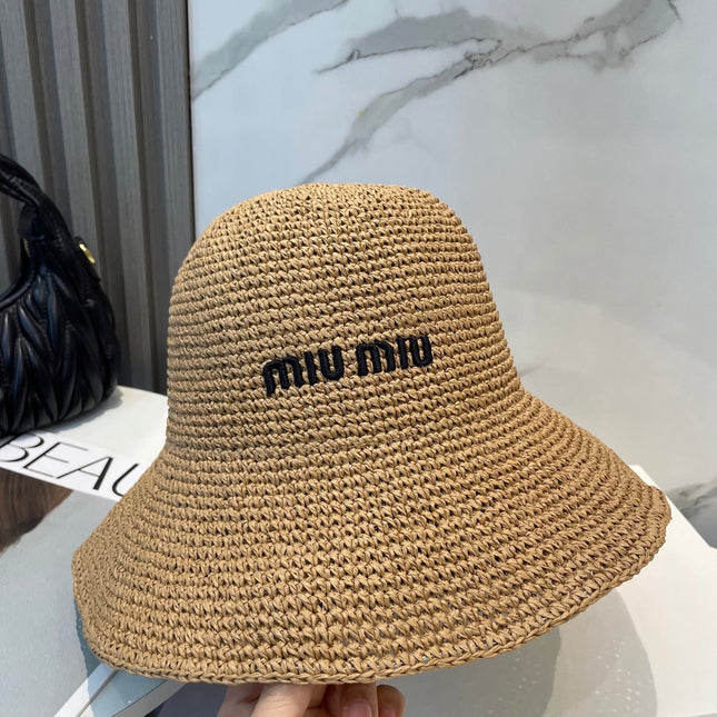MIUMIU 26S WOVEN BUCKET HAT 339650