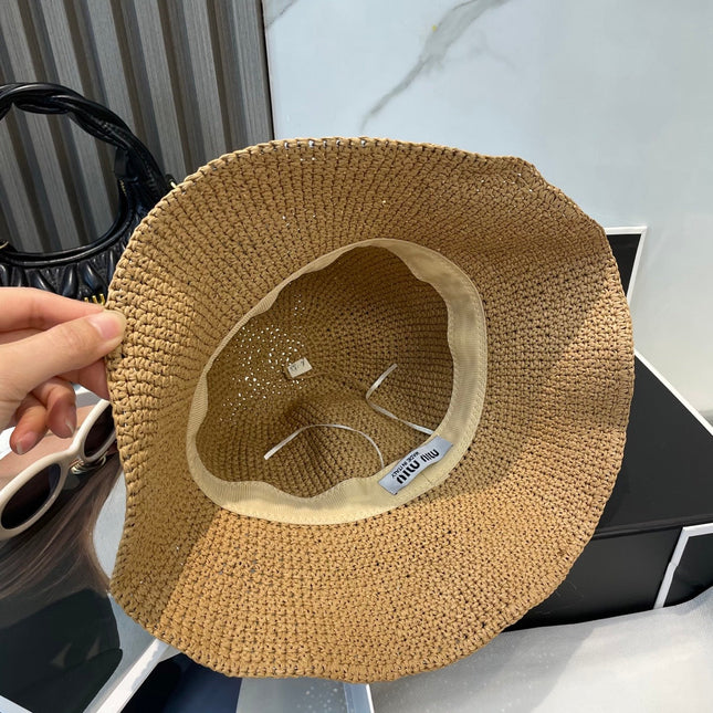 MIUMIU 26S WOVEN BUCKET HAT 339650