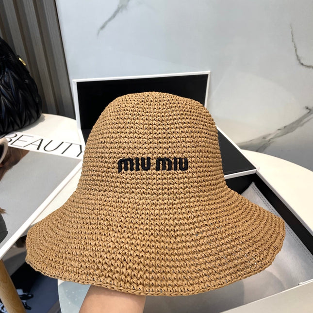 MIUMIU 26S WOVEN BUCKET HAT 339650