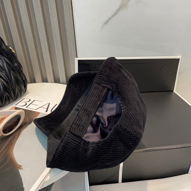 MIUMIU BASEBALL CAP IN BLACK VELVET
