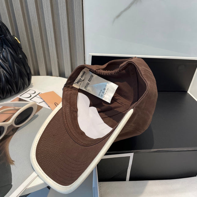 MIUMIU BASEBALL CAP IN BROWN FABRIC STYLE 6