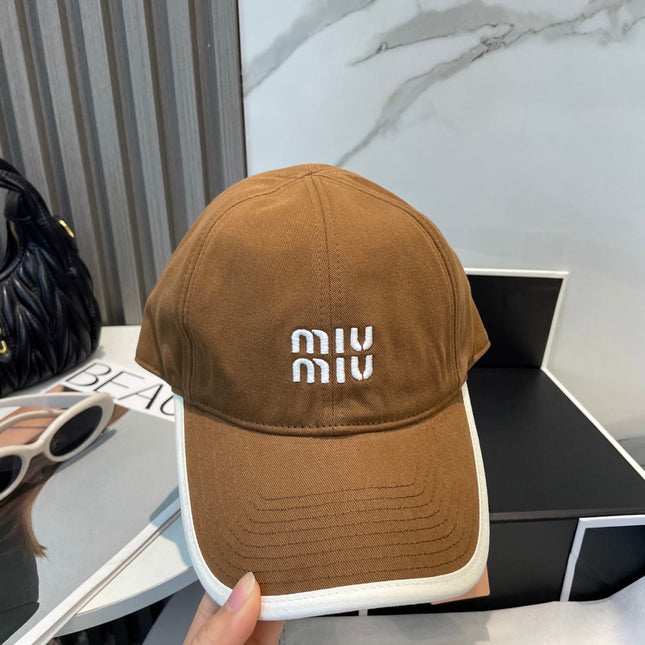 MIUMIU BASEBALL CAP IN BURNT ORANGE FABRIC STYLE 5