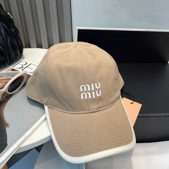 MIUMIU BASEBALL CAP IN BEIGE FABRIC STYLE 4