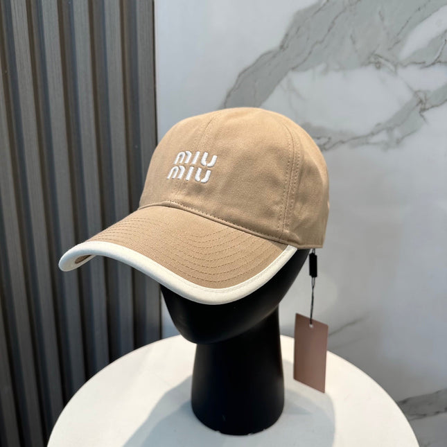MIUMIU BASEBALL CAP IN BEIGE FABRIC STYLE 4