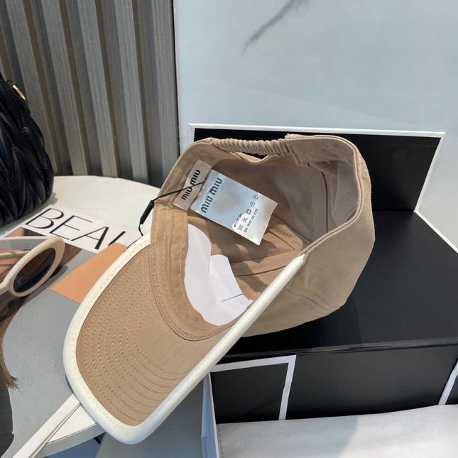 MIUMIU BASEBALL CAP IN BEIGE FABRIC STYLE 4