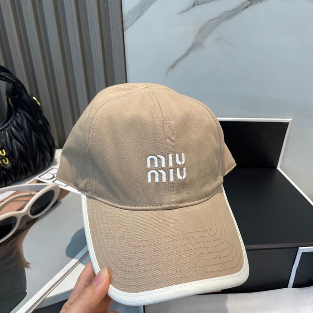 MIUMIU BASEBALL CAP IN BEIGE FABRIC STYLE 4
