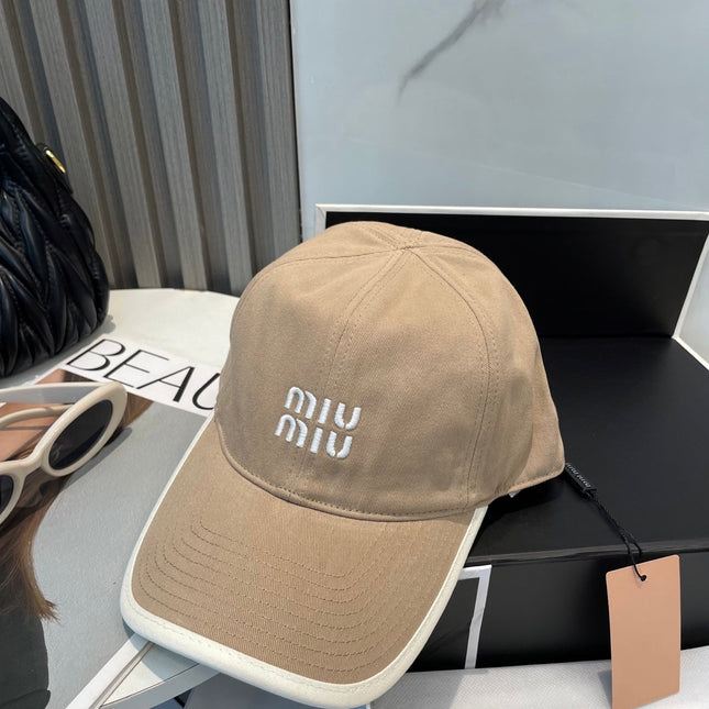 MIUMIU BASEBALL CAP IN BEIGE FABRIC STYLE 4