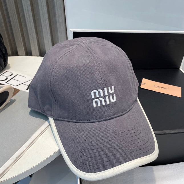 MIUMIU BASEBALL CAP IN GREY FABRIC STYLE 3