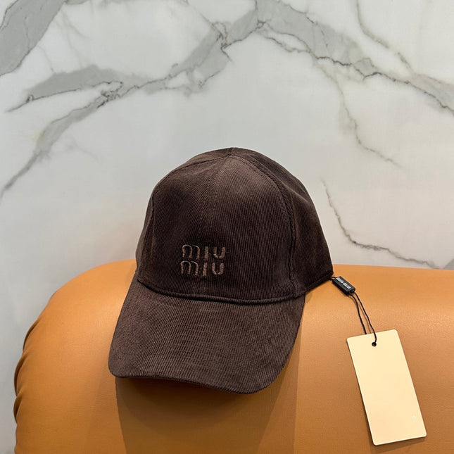 MIUMIU VELVET BASEBALL CAP STYLE 59