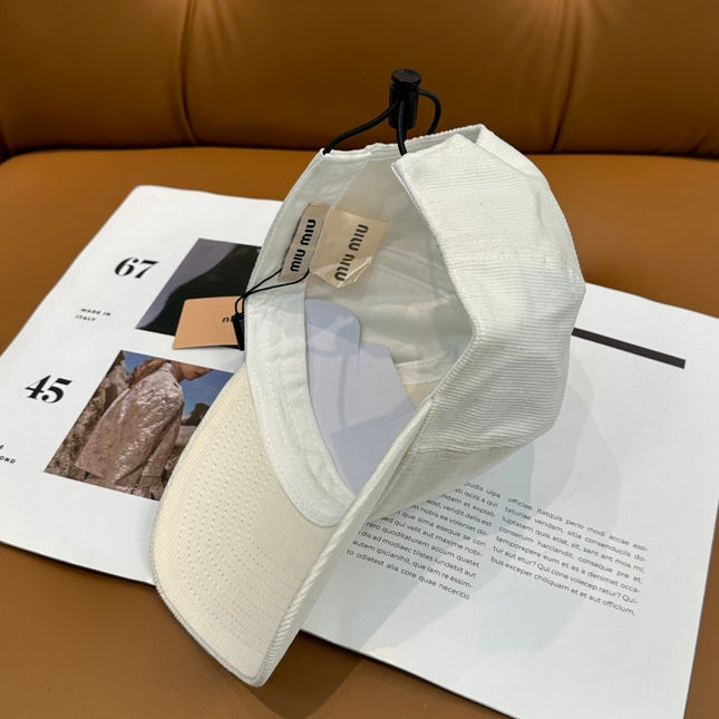 MIUMIU VELVET BASEBALL CAP STYLE 58