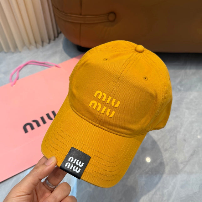 MIUMIU 26S BASEBALL CAP IN DARK ORANGE 339689