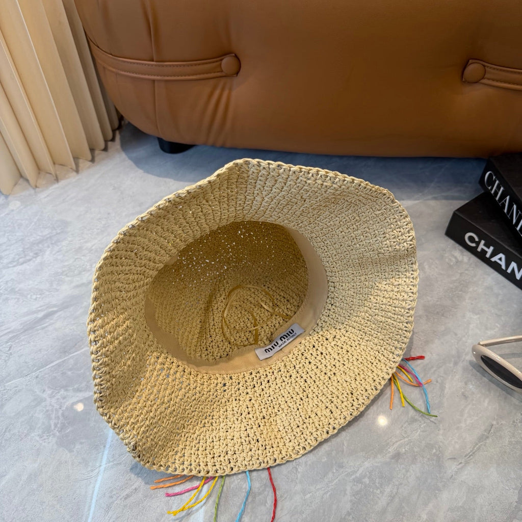 MIUMIU 26S STRAW BUCKET HAT 345226