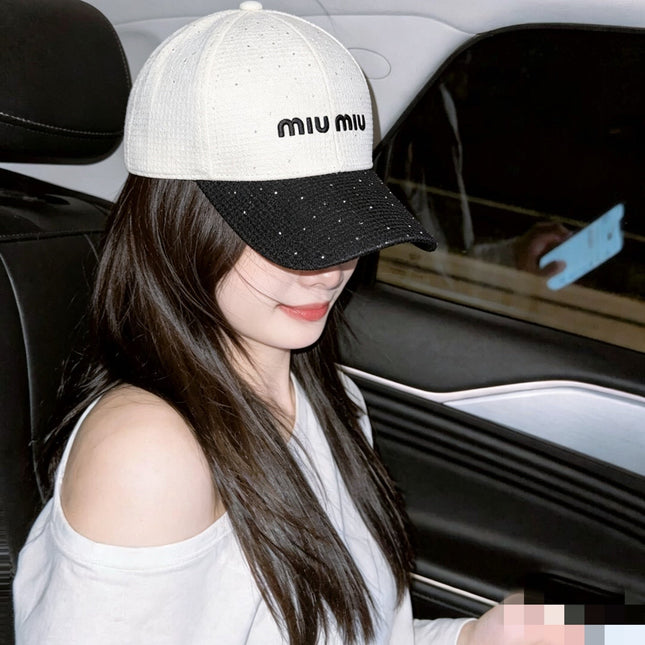 MIUMIU 26S CRYSTAL BASEBALL CAP 345271