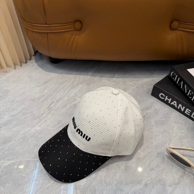 MIUMIU 26S CRYSTAL BASEBALL CAP 345271